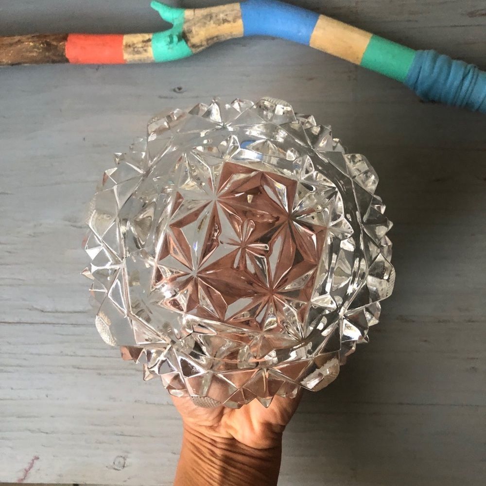 Vintage | Cut Glass Ashtray / Trinket Dish
